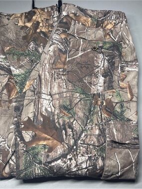 RealTree Jeans Mens L 36-38 Brown Camo Pants MAX-5 Hunting Canvas Workwear